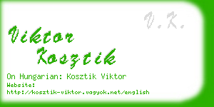 viktor kosztik business card